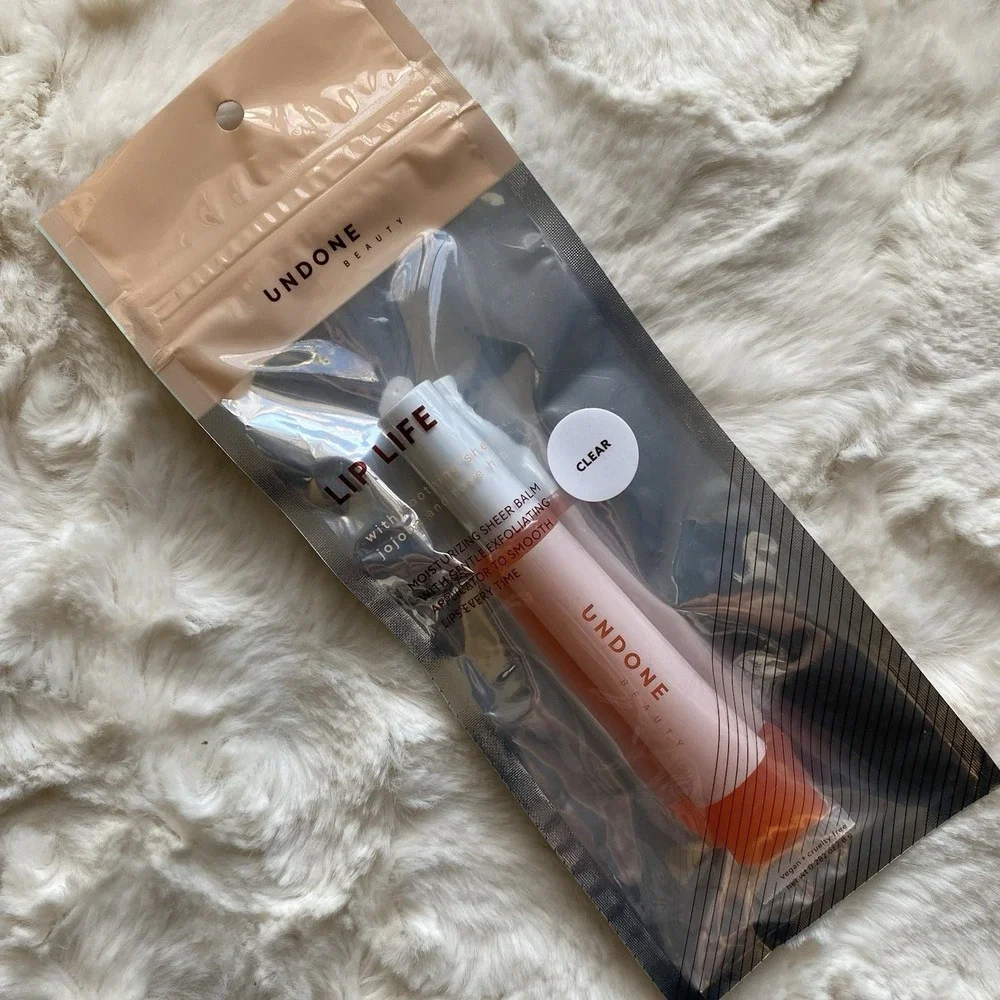 UNDONE Beauty Life Lip Gloss‎ Color CLEAR Sheer Moisturizing Balm Shea Rose Hip